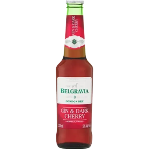 Belgravia Gin & Dark Cherry - Glass Bottle 6 Pack