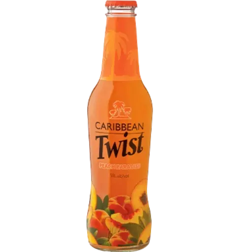Caribbean Twist Peach Paradise -Glass Bottle 6 Pack