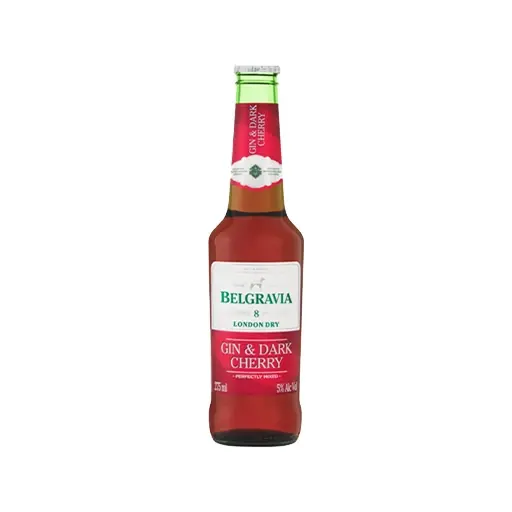 Belgravia Gin & Dark Cherry - Glass Bottle 6 Pack