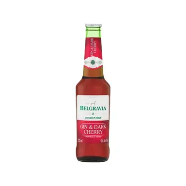 Belgravia Gin & Dark Cherry - Glass Bottle 6 Pack