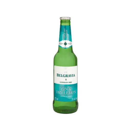 Belgravia Gin & Dry Lemon - Glass Bottle 6 Pack
