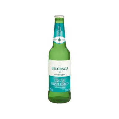 Belgravia Gin & Dry Lemon - Glass Bottle 6 Pack