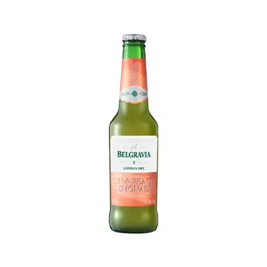 Belgravia Gin & Peach Lemonade - Glass Bottle 6 Pack