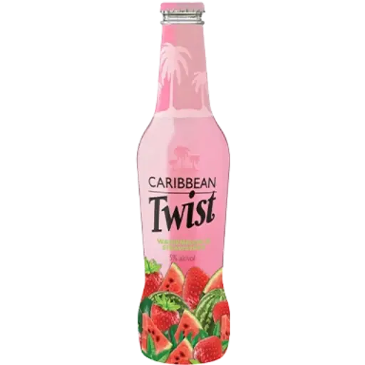 Caribbean Twist Watermelon & Strawberry - Glass Bottle 6 Pack
