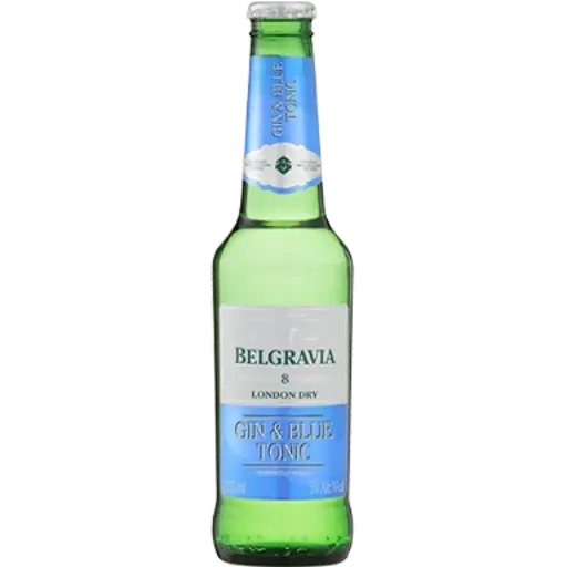 Belgravia Gin & Blue Tonic - Glass Bottle 6 Pack