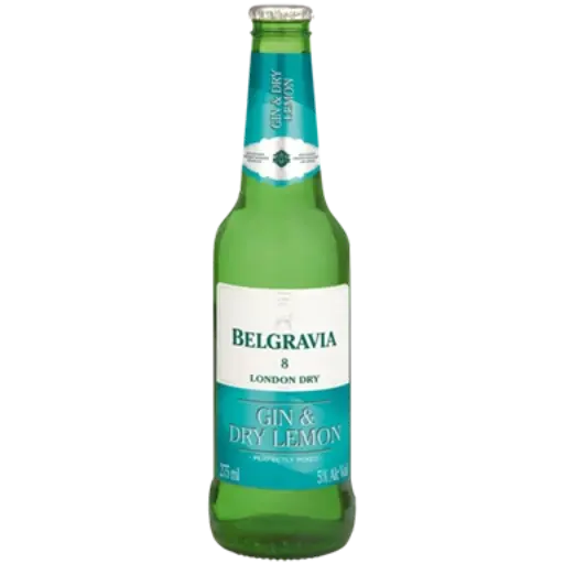 Belgravia Gin & Dry Lemon - Glass Bottle 6 Pack